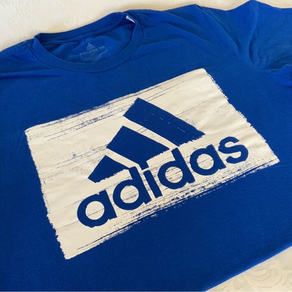 Boys Blue Adidas T-Shirt - Picture 2 of 5